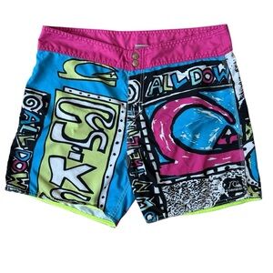 VINTAGE! 90’s Y2K Quiksilver Men's Retro Boardshorts Size 36 Multicolor Surfing